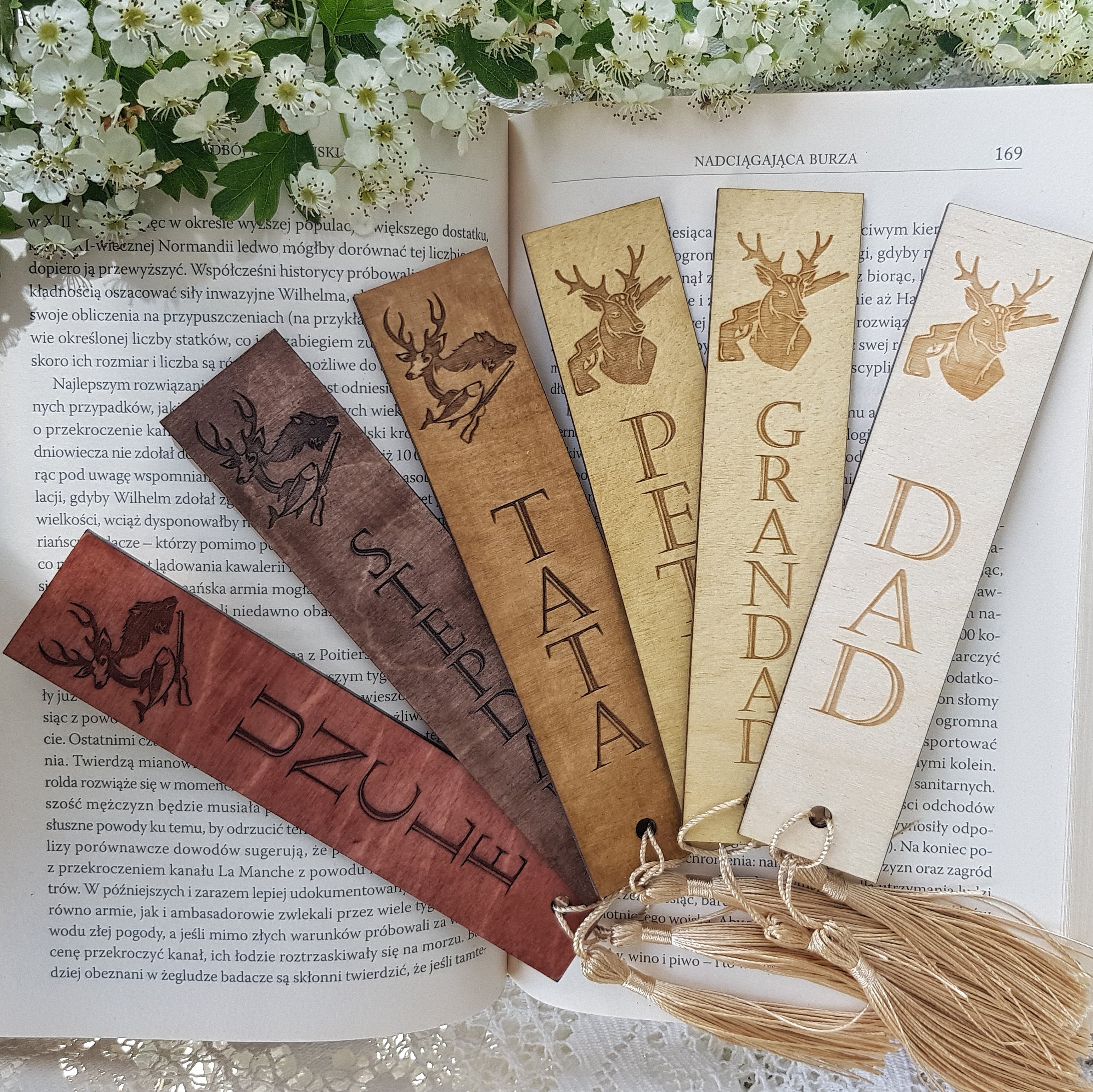 Personalised Engraved Wooden Bookmark, Gift for a Book Lover, Mum