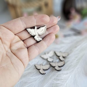 Taube Holzform - Laserschnitt und Gravur Handwerk für DIY, Hochzeit Taufe Erstkommunion, religiöse Makramee & Erinnerungsbox Dekor