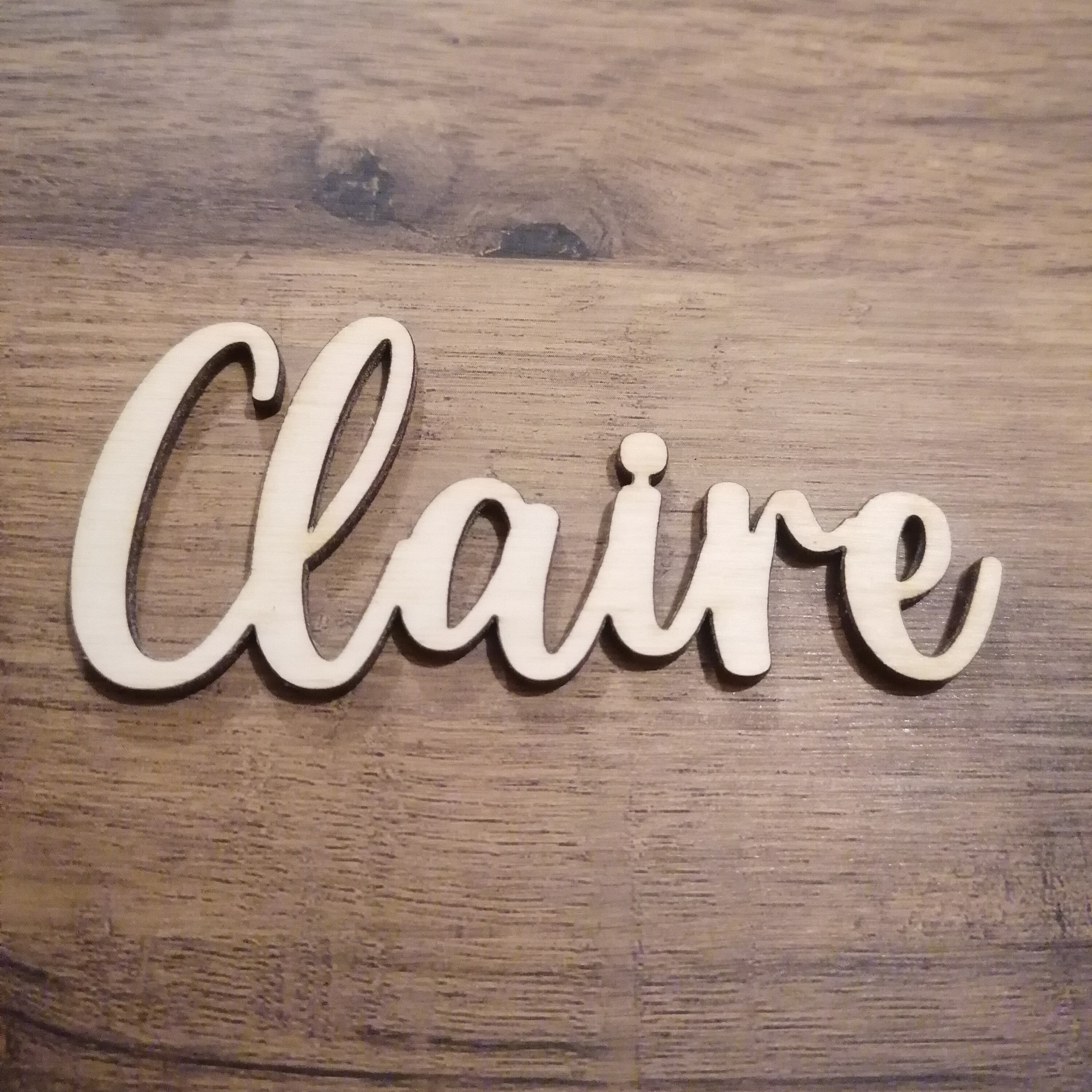Small Freestanding Wooden Chanel Logo
