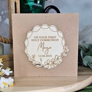 Personalisierte Erstkommunion Karte, Konfirmation, Taufe, Taufgeschenk - Pierwsza Komunia Swieta, Bierzmowanie, Chrzest