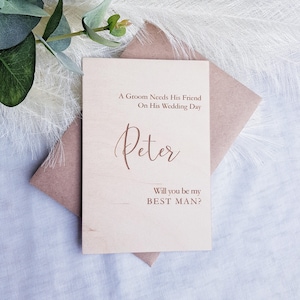 Carte en bois personnalisée - Proposition de mariage souvenir - Serez-vous mon témoin ?
