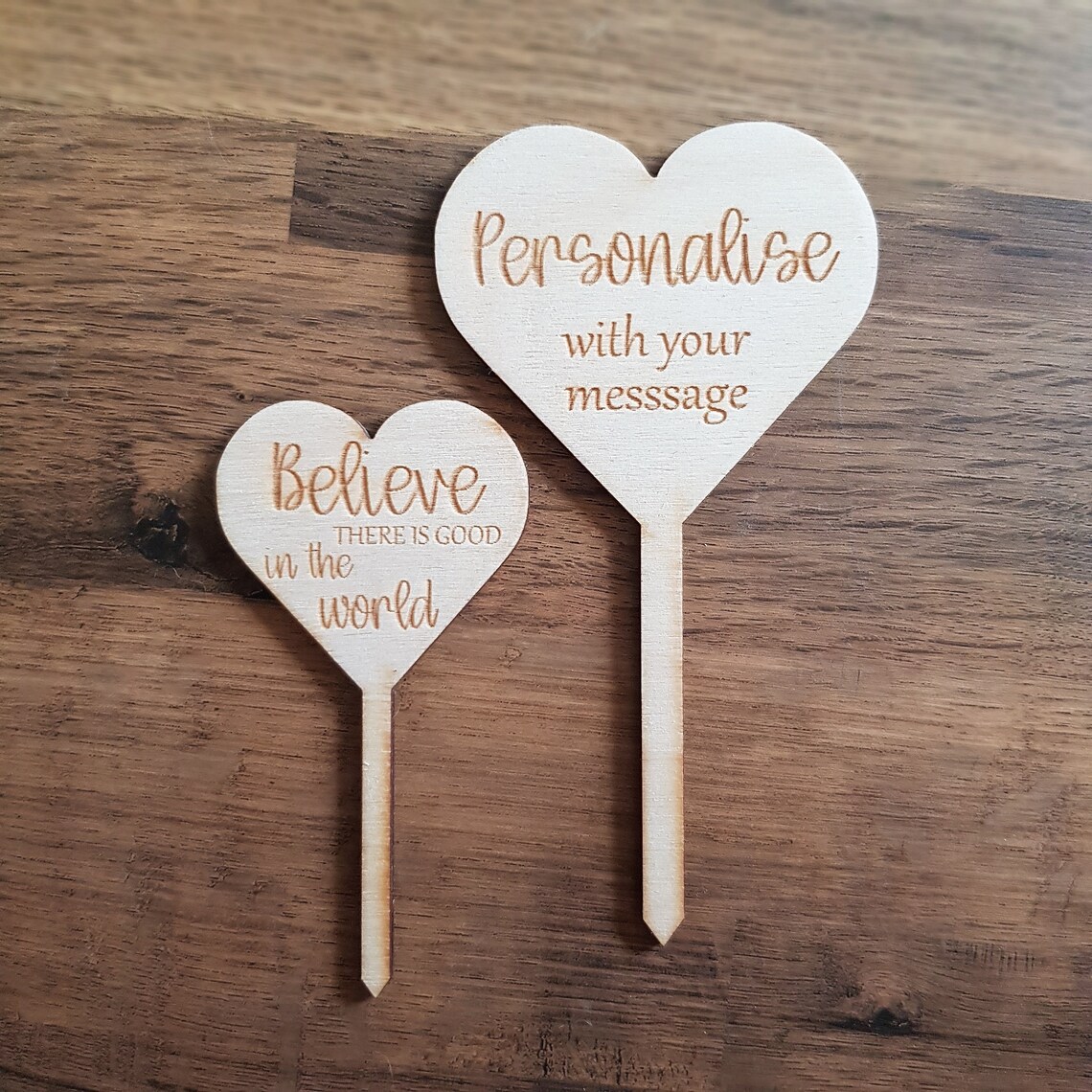 Personalised Wood Plant Gift Tag Plant Label Laser Cut and Etsy UK