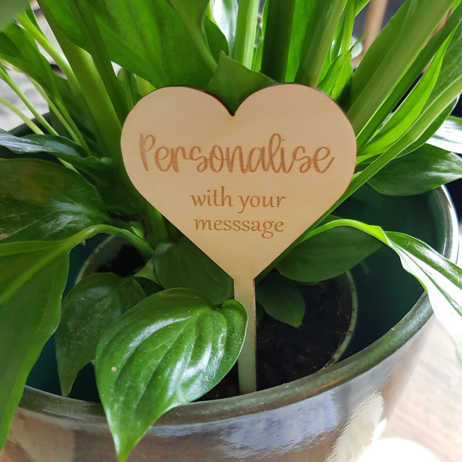 Personalised Wood Plant Gift Tag Plant Label Laser Cut and Etsy UK