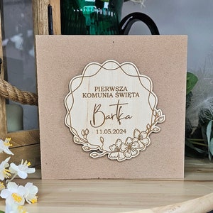 Carte de première communion personnalisée - Eco Kartka Pierwsza Komunia Swieta
