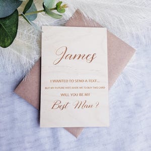 Carte en bois personnalisée - Proposition de mariage souvenir - Serez-vous mon témoin ?