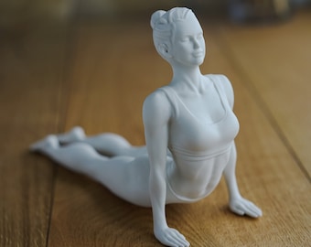 Ceramic yoga figure, minimalist, meditation, ceramic statue woman, yoga sculpture, Diwali decoration, personalized gift, lotus