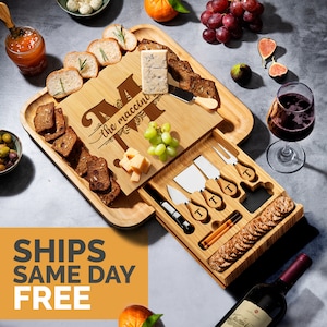 Personalized Engraved Charcuterie Board – Custom Cheese Board, Wedding Gift