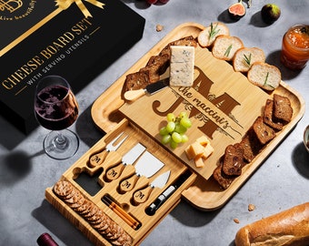 Charcuterie Board - Personalized Cheese Cutting Board - Housewarming Gift - New Home Kitchen Decor - Couples Wedding Gift - Mothers Day Gift