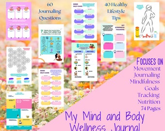 74 Pages-My Mind and Body Wellness Journal (for women)