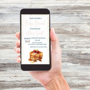 Baby Brunch Digital Invitaion | Editable | Canva | Baby Shower | Instant Download | Email Text SMS Print