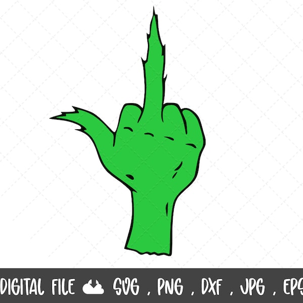 Grinch Png Middle Finger - Etsy Canada