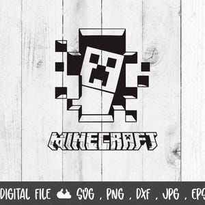 Mncrft SVG, Creeper svg, eps, png, dxf for Cricut, Silhouette, Gaming Shirt for Boy Png, Funny Gamer Png, Video Game Png Instant Download