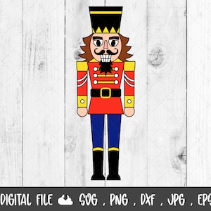 Nußknacker SVG, Nußknacker Clipart, Nußknacker Clipart, Schlossgarde Svg, Weihnachtsballett, Spielzeug Soldat Svg Cut File