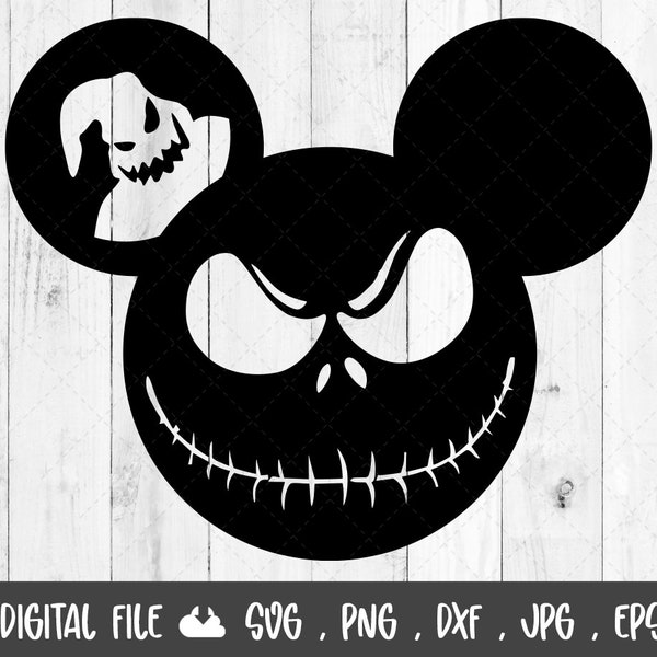 Oogie et Jack skellington SVG, Oogie et jack Silhouette SVG et PNG, Cauchemar avant Noël svg pour cricut-Cut Files pour Cricut