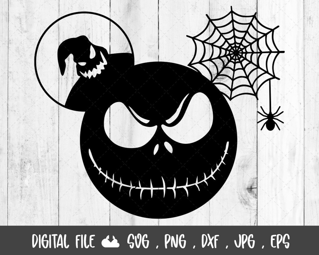 Oogie and Jack Skellington SVG Mickey Jack Skellington With - Etsy UK