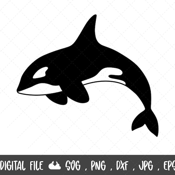 Whale SVG, Orca Whale Svg, Killer Whale Svg, Whale Clip art, Whale cut file,Whale Png, Whale Silhouette, Svg,Eps dxf,Cricut,instant download