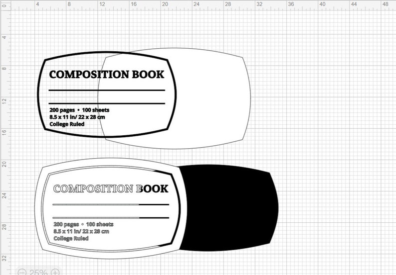 Composition Book Svg Composition Notebook Label Svg Teacher - Etsy