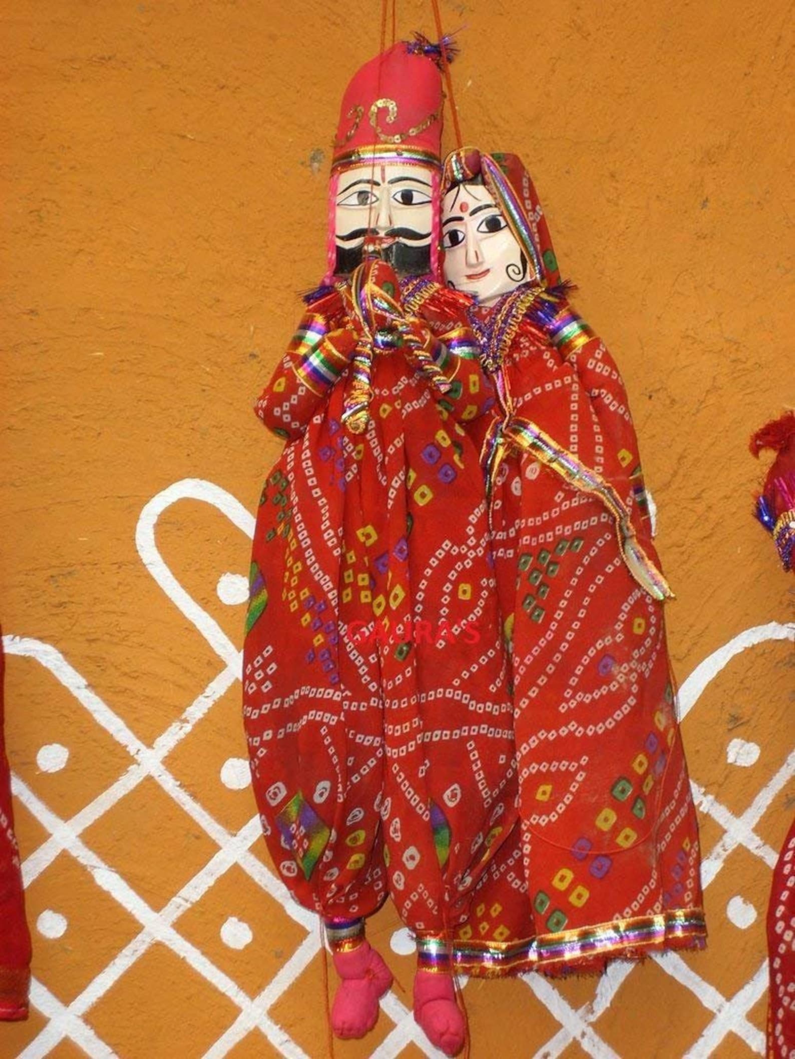 Rajasthani Famous Jaipur Handmade Puppets aka Katputli Pair Etsy