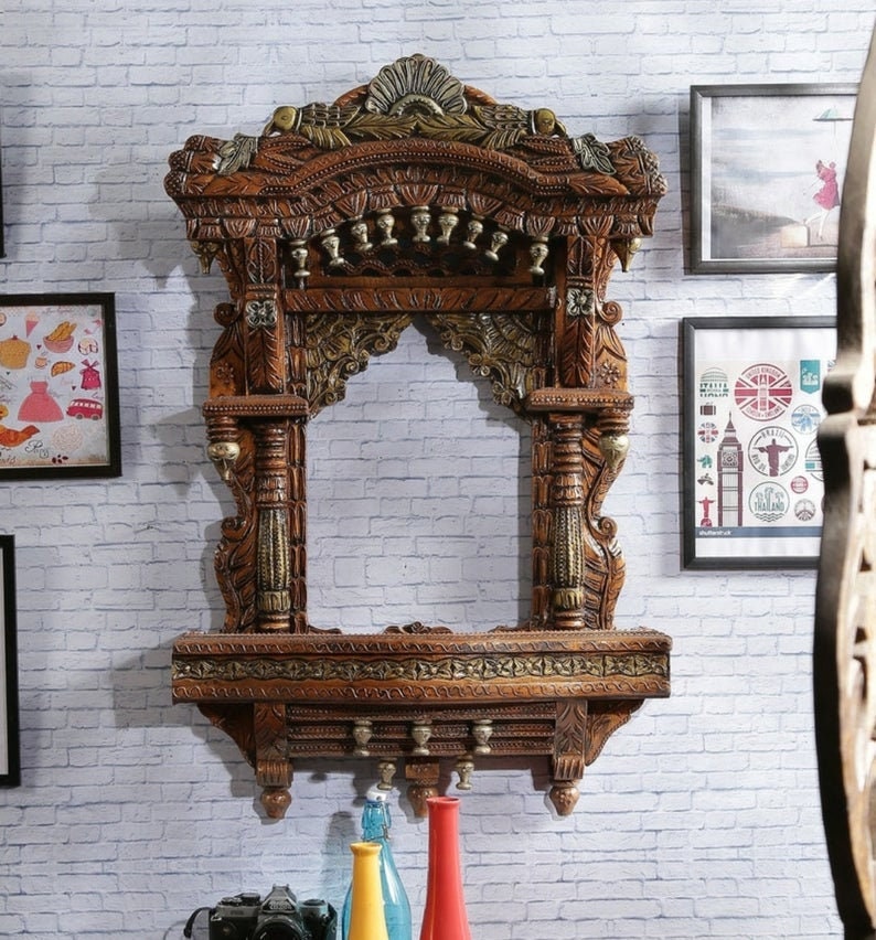 Hand-carved Wooden Jharokha | Traditional Rajasthani Wall Decor - Etsy