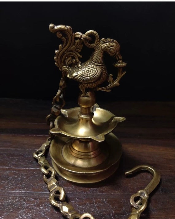 Hanging Bell Brass Annapakshi, Indian Home Decor