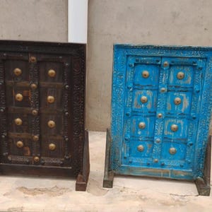 Traditional Vintage Handmade Decorative Jharokha | Rajasthani Style Hand-Carved Wooden Jharokha, Old Indian Bleach Temple Mirror