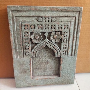 Traditional Vintage Handmade Decorative Jharokha | Rajasthani Style Hand-Carved Wooden Jharokha, Wall Decor Hand-Painted Ethnic Indian Style