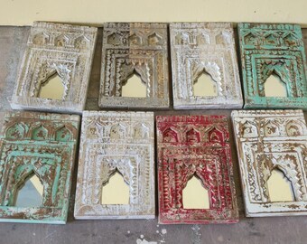 Hand-Carved Wooden Jharokha Set | Rajasthani Wall Decor