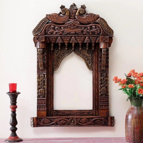 Traditional Antique Wood Jharokha Rajasthani Style Handcarved Etsy