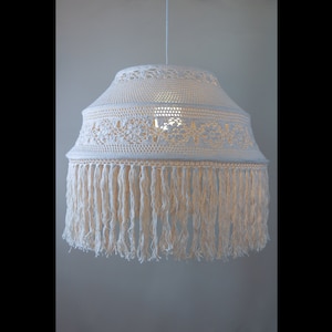Boho light, Fringe Chandelier, Macrame Lamp Shade, Macrame Chandelier, Bohemian Lamp Shade, Bohemian Decor, Tassel Chandelier, Wall Hanging