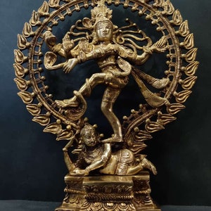 Dancing Shiva Nataraja Statue, Dancing Shiva Natraj Statue, 40 CM Big Size Brass Lord Shiva Natraja Sculpture, Shiv Nataraj Figurine.