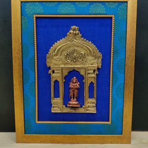 Ethnic Carved Ganesha Design Prabhavali Frame Brass Wall Hanging, Brass Wall Hanging, Indian Home Decor, Brass Wall Decor