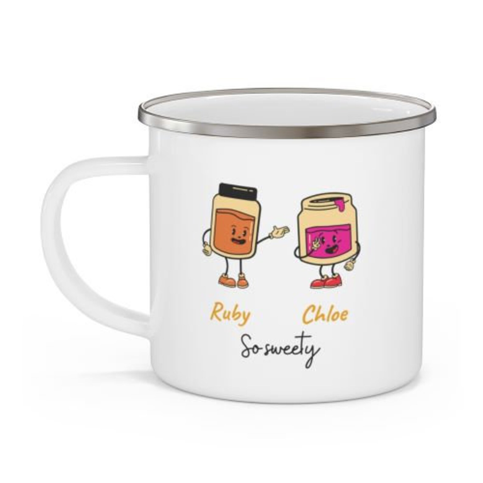 Personalized Couple Enamel MugCustomizable mug with name | Etsy