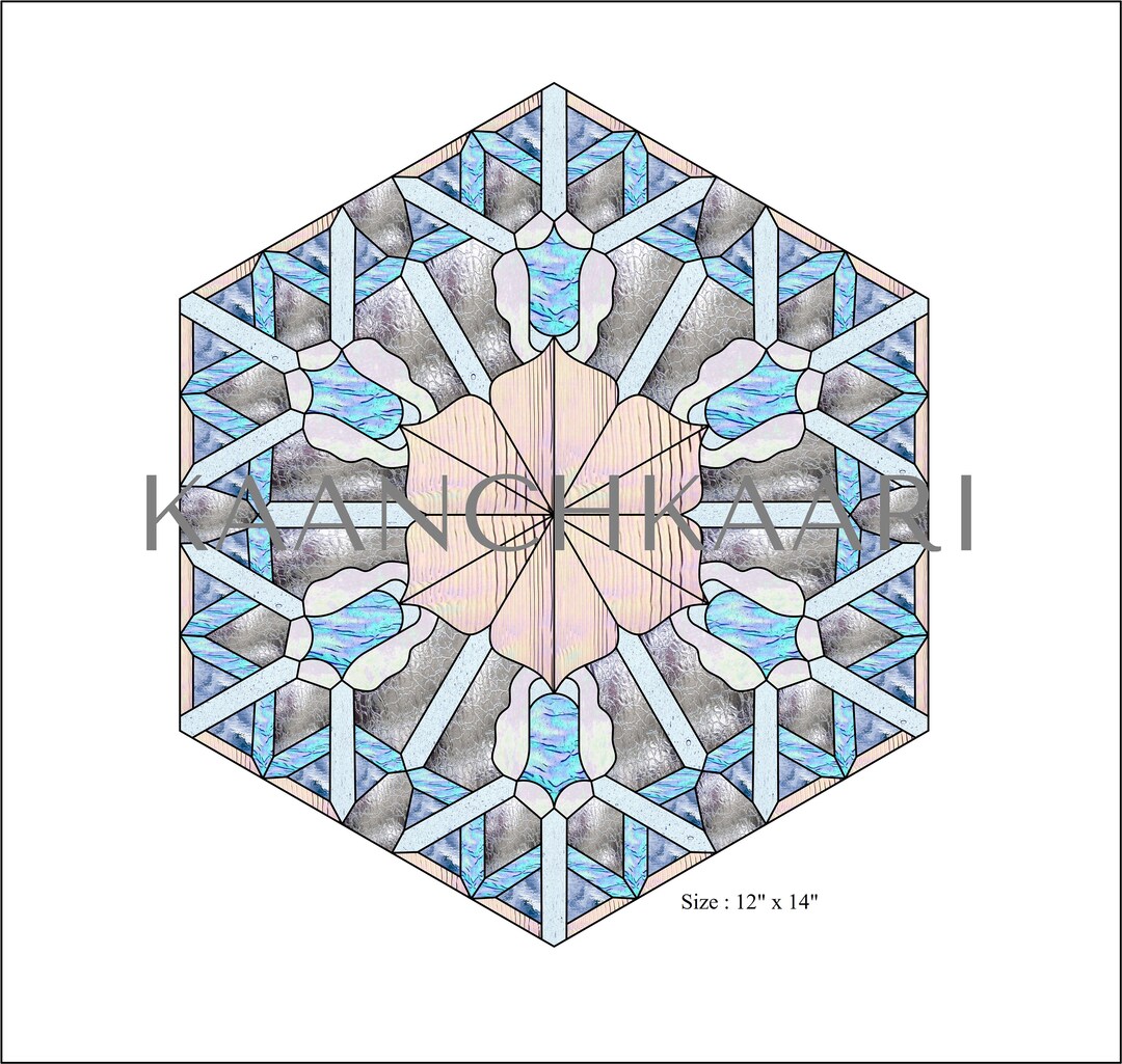 スノーフレーク ステンドグラス パターン1 - 12