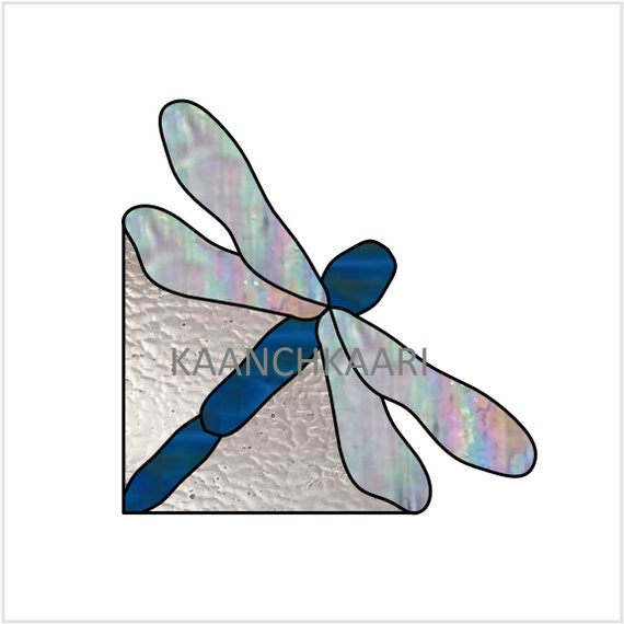 Dragonfly Stained Glass Pattern Spinner digital Etsy