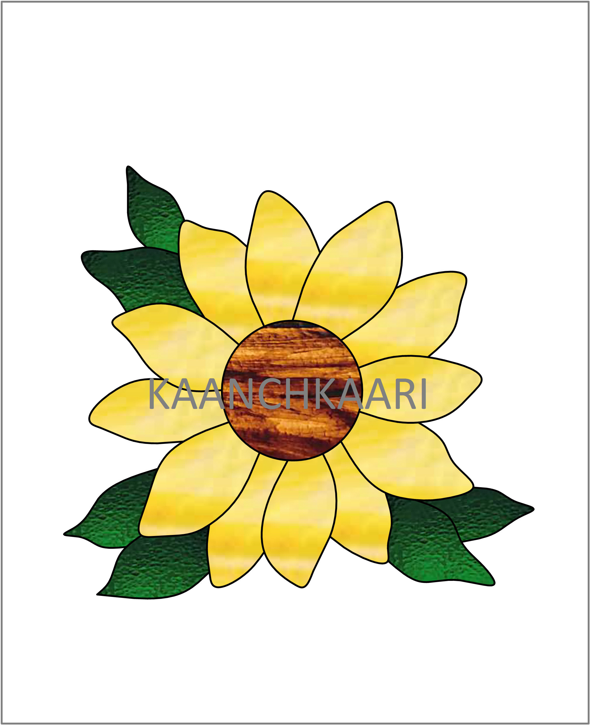 Stained Glass Pattern Suncatcher SUNFLOWER 6 x Etsy
