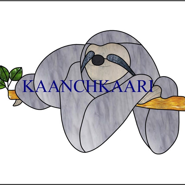 Stained Glass Sloth Patterns - Etsy