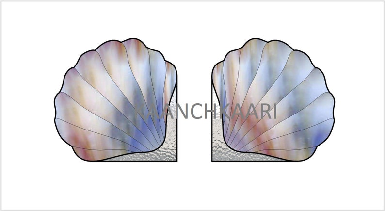 Shell Stained Glass Pattern Spinner digital - Etsy