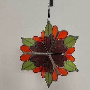 Heart Flower Stained Glass Pattern  Spinner (digital)