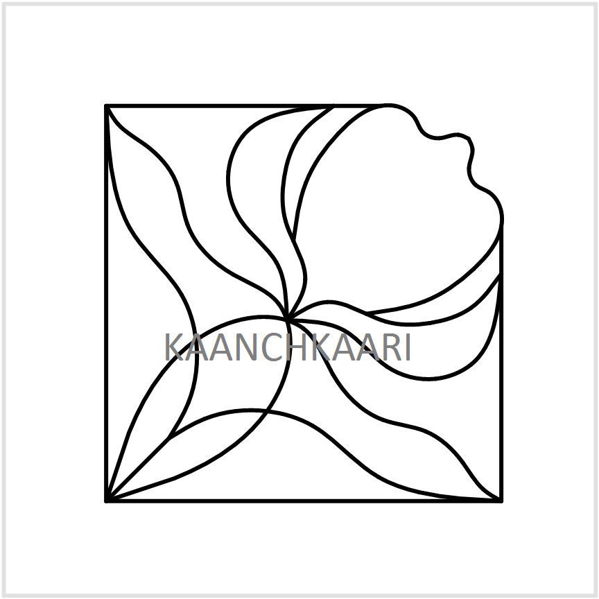Spinner Flower 4 Stained Glass Pattern Digital Etsy