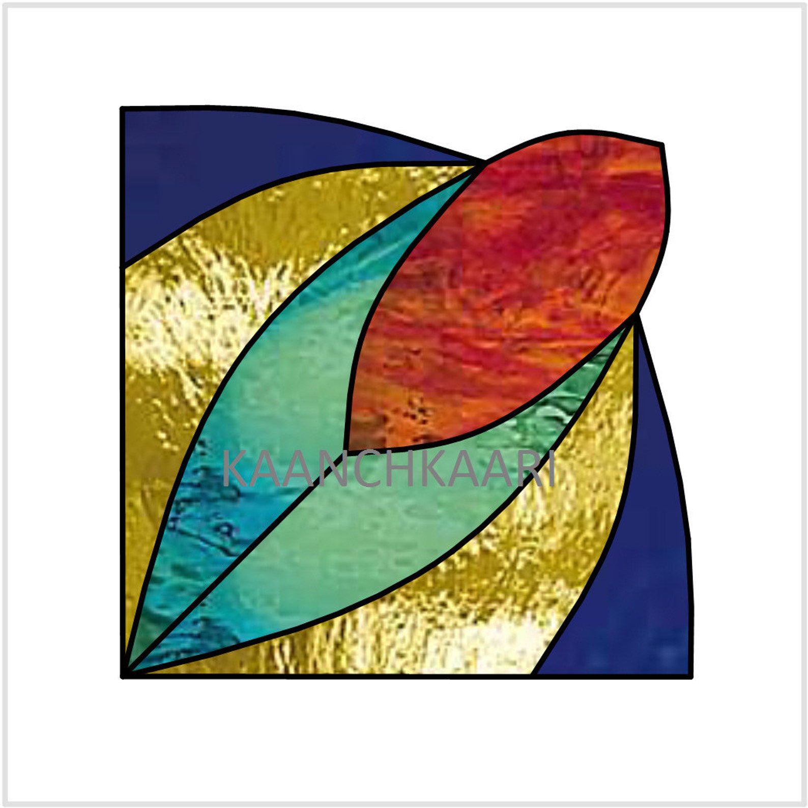 Peacock Feather Stained Glass Pattern Spinner digital Etsy