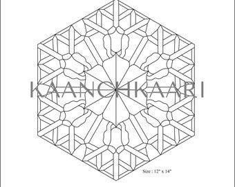 スノーフレーク ステンドグラス パターン1 - 12