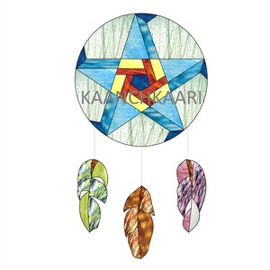 Star Stained Glass Pattern  Dreamcatcher