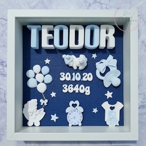 Personalized photo frame for birth