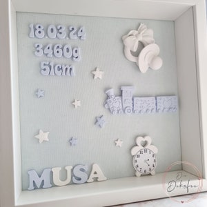 Personalized picture frame, gift for birth