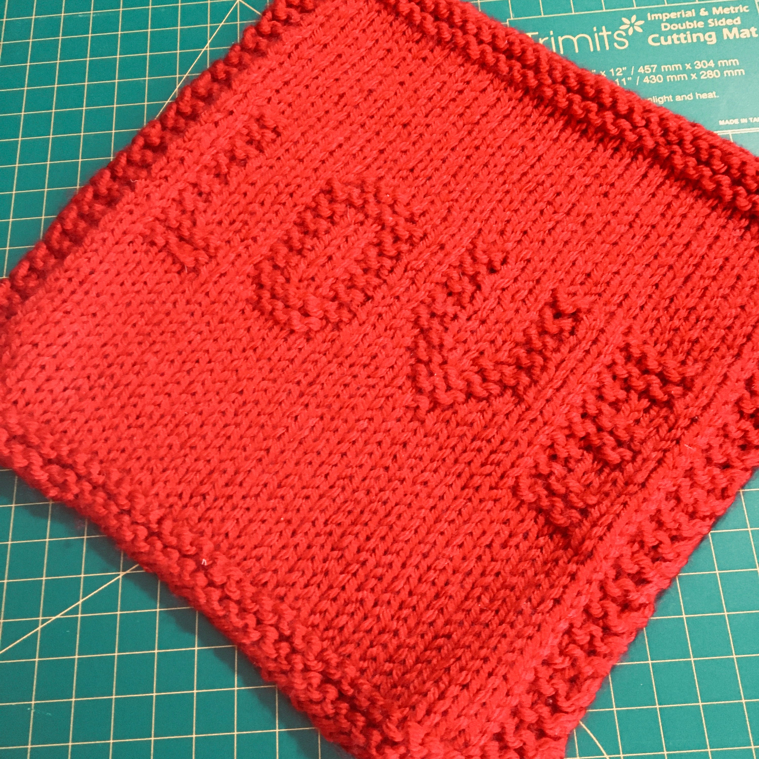 Knitting Pattern, 013, Love Square, 8 Inch, Patch, Dishcloth, Washcloth ...