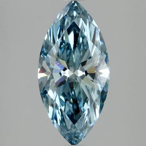 2.15 CT Fancy Vivid Blue Marquise Lab Grown Diamond - IGI Certified VS1