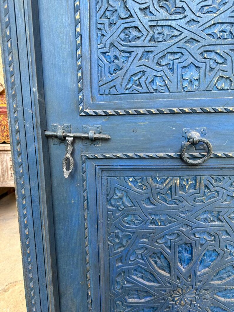 Moroccan Door Moroccan Berber Doorcarved Wooden Door - Etsy