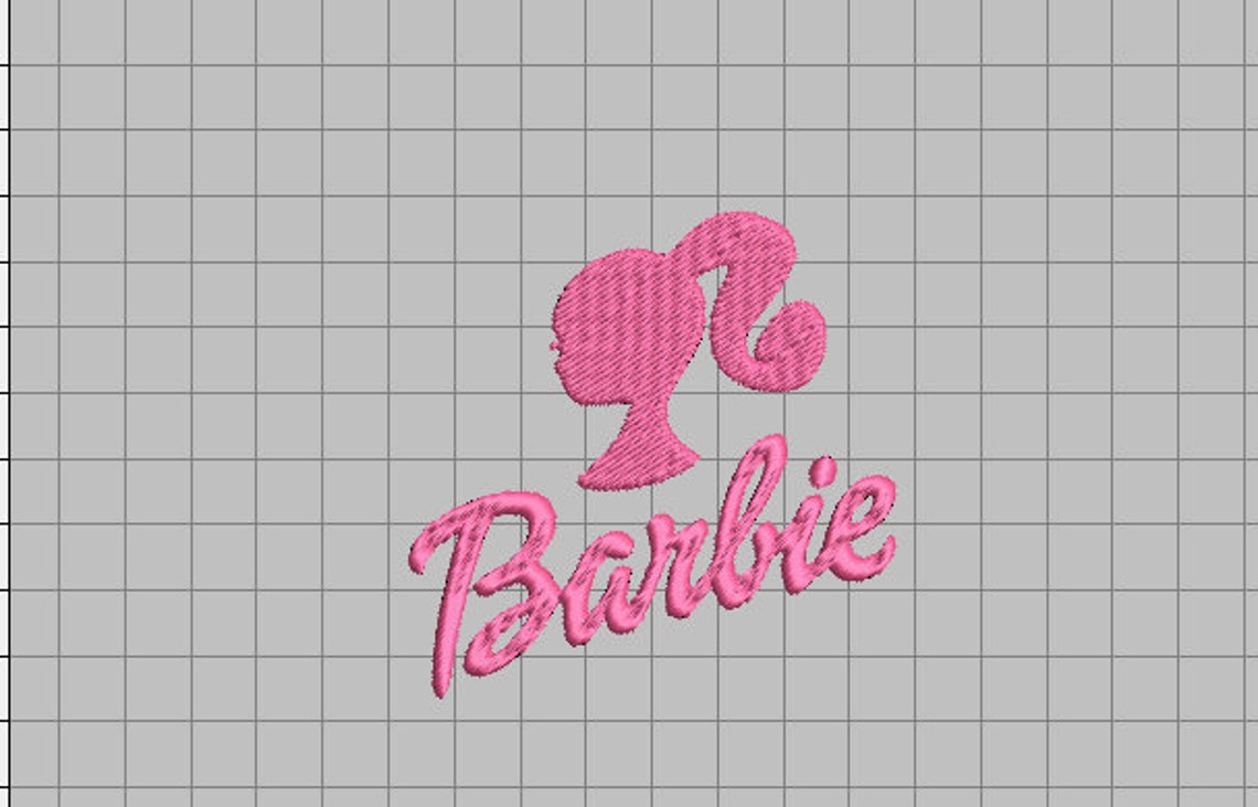BARBIE embroidery file | Etsy