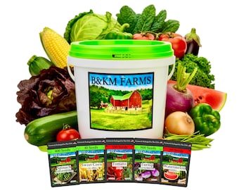 Heirloom Survival Seed Vault - 50 Varieties, 50,000+ Non-GMO Seeds. FREE Bonus Mystery Seed Pack with every purchase!