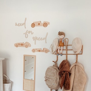 Need for speed lettering & wooden cars | Children's room decoration